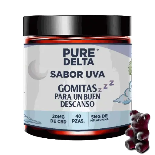 [XXPSLDS-GMUV-0040PZN2PT] Gomitas Dormir CBD Bear - Uva 40pz - PURE
