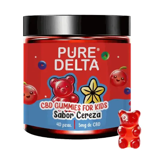 [H1PBSCB-GMCR-0040PZN2PT] Gomitas Niño CBD Bear - Cereza 40pz - PURE